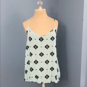 Geo Strappy Teal Tank